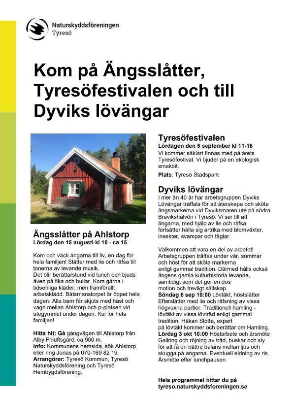 Aktiviteter Aug-Sep 2026